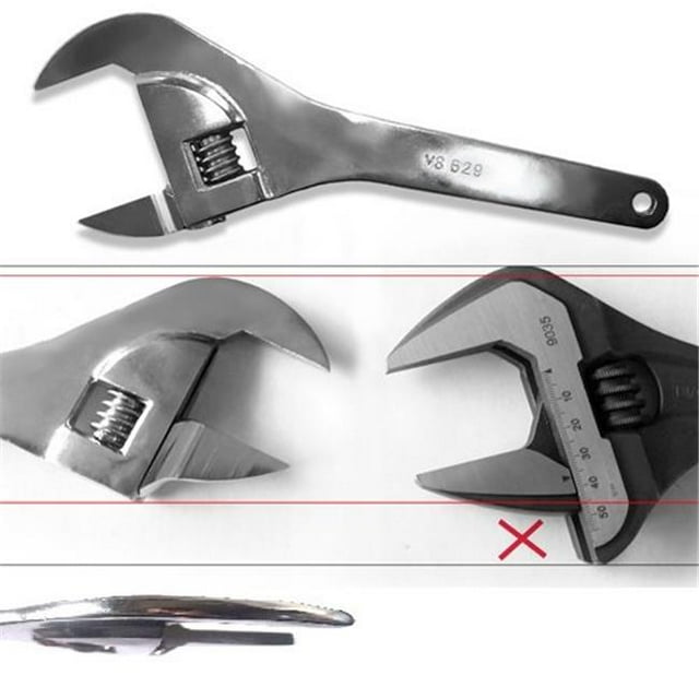 V8T 629 2 in. Super Thin Adjustable Wrench
