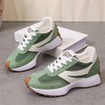 thumbnail image 4 of Domzle Sneakers for Women Retro Fashion Trendy Sneakers with Foam Insole Casual Shoes for Walking Tennis Non-Slip Shoes Green Wide-6.5, 4 of 8