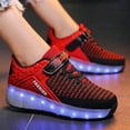 thumbnail image 4 of Roller Shoes Ufatansy, zapatos de skate para niñas con ruedas, color rojo, 4 of 6