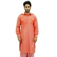 thumbnail image 6 of Atasi Men's Pathani Style Men's Salwaar Kameez Salmon Punjabi Shirt-Medium, 6 of 7