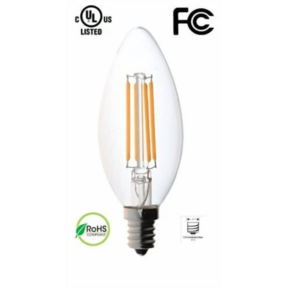 bioluz led filament candelabra e12 base high efficiency led candle bulbs bioluz led filament candelabra e12 base high efficiency led candle bulbs (bfe12-4ww6)