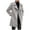 Gray, variant on Men's Classic Notched Collar Double Breasted Wool Blend Pea Coat Long Sleeve Keep Warm Windbreaker Coat Coffee