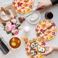 thumbnail image 4 of 24 Pcs Fall Disposable Paper Plates, Maple Leaf Print Tableware Set for Thanksgiving Dinner, Fall Party Favors, 4 of 6