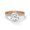 Pink, variant on One carat 2.22 Carat - Round Cut - Moissanite Ring - Six Prong Solitaire Engagement Ring in 18K Yellow Gold Plating over Silver Size 9