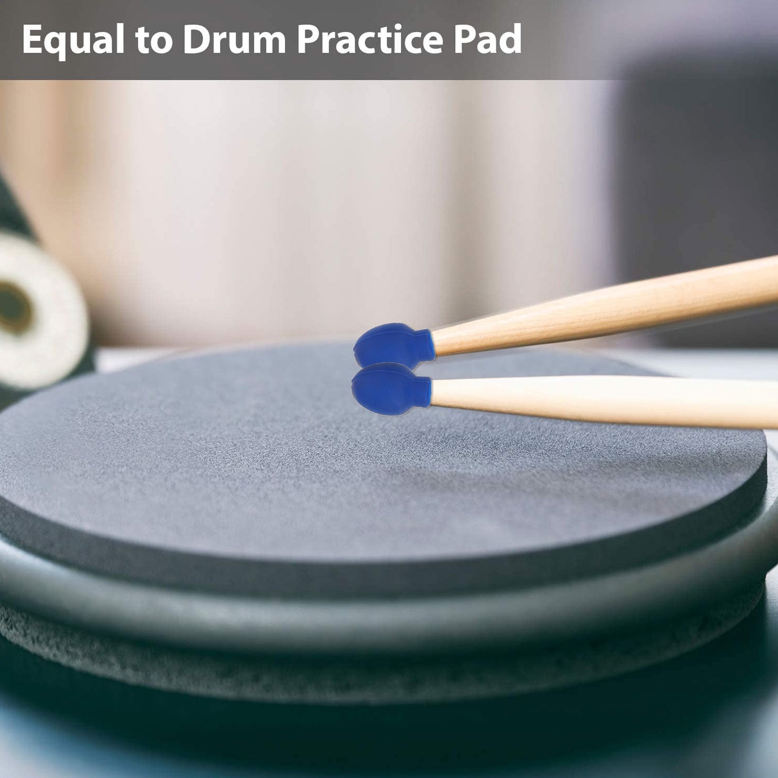 6 Pairs Rubber Drumstick Stick Covers Drumstick Silent Tip Drumstick Mute Tip Drumstick Rubber Tip
