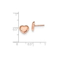 thumbnail image 2 of FB Jewels 14k Rose Gold Polished Heart Post Earrings, 2 of 2