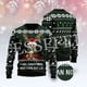 thumbnail image 4 of Suéter feo de punto divertido de Navidad de algodón con diseño de Papá Noel para mascotas, jersey informal vintage de invierno estilo Harajuku, jersey retro de manga larga con impresión 3D, 4 of 5