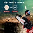 thumbnail image 4 of Wood Cutting Wizard: Mini motosierra con cadena templada de alta resistencia, motosierra eléctrica portátil con motor sin escobillas para podar árboles y hacer jardinería sin esfuerzo (4 pulgadas), 4 of 6