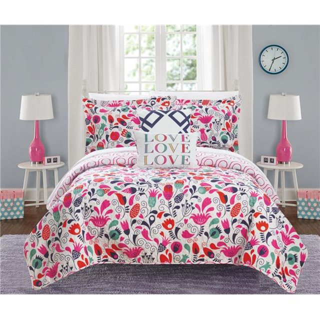 Chic Home 4 Piece Argenteuil Reversible Quilt Set - Multi Color, Twin & Twin XL Size