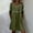 Green, variant on Odbmxy Tunic Womens Dresses Mini Cotton Linen 3/4 Sleeve Fall Shift Plain Holiday Peasant Dress for Women with Pockets