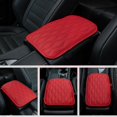 thumbnail image 5 of GHSDFBB Auto Center Console Pad, Universal Waterproof Car Armrest Seat Box Cover, Car Interior Accessories, Leather Auto Armrest Cover Protector for Most Vehicle, SUV, Truck, Car (Red), 5 of 5