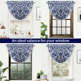 thumbnail image 3 of DriftAway Julia Sketch Waterfall Flower Floral Lined Thermal Insulated Energy Saving Window Curtain Valance for Living Room Rod Pocket Single 52 Inch by 18 Inch Plus 2 Inch Header Navy, 3 of 8