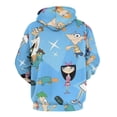 thumbnail image 3 of Phineas And Ferb Unisex Sweatshirts Loose Pullover Sweater Hooded Hoodie 3D Printing Jacket Winter Fall Clothes M, 3 of 7