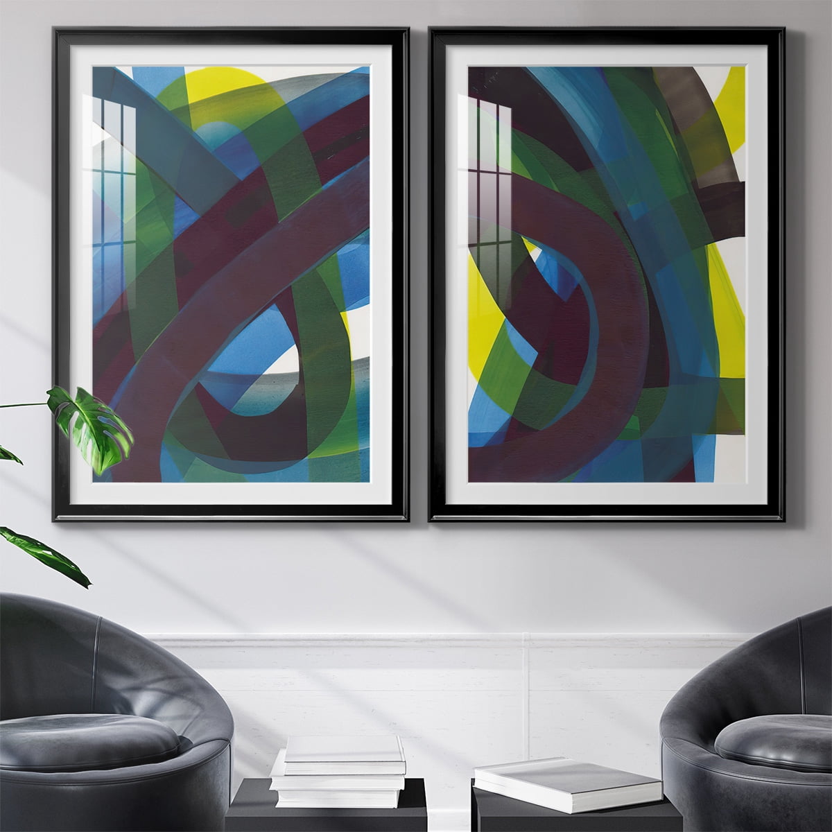 Wexford Home Cool Network I Premium Framed Print, 30.5" x 42.5" - Ready to Hang, Black (Set of 2)