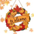 thumbnail image 2 of JJKBVCLO Themed 3D Pumpkin Leaf Door Sign Wall Décor Rustic Farmhouse Style, 2 of 4