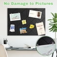 thumbnail image 4 of JILhome Felt Bulletin Board, Large Cork Board 48" x 36", Self Adhesive Felt Wall Tiles 12 Packs, Push Pin Board with 45 Pins for Walls Home Office, Black, 4 of 9