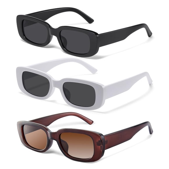 Gafas de sol JASPIN Rectangle Y2K Retro 90s UV400 para mujeres y hombres