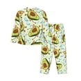 thumbnail image 2 of Goofa Avocado Doing Sport Printed Women’s 2 Piece Pajama Set Super,Pajamas Women's Long Sleeve Sleepwear Soft Button Down Loungewear Pjs Lounge Set Nightwear-, 2 of 9
