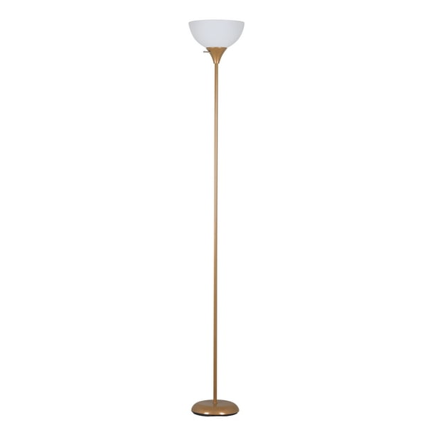 Mainstays 71 Inch Floor Lamp Gold With, Floor Lamp Gold Base Black Shade