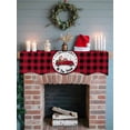 thumbnail image 6 of Christmas Mantel Scarf Fireplace Decorations for Living Room, Red Black Plaid Xmas Truck Gnomes Snowflake Fireplace Mantel Scarf Cover Runner for Halloween/Thanksgiving/Christmas Decor 90"x17", 6 of 6
