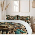 thumbnail image 6 of Ambesonne Rustic Duvet Cover Set, Wild West Horse Feathers, Calking, Teal Dark Taupe Cinnamon, 6 of 6