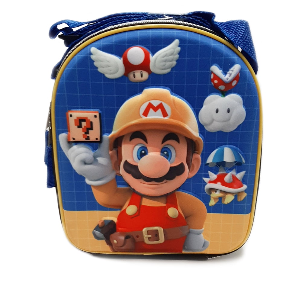 3D Super Mario Insulated Lunch Bag Kids Portable Dinner Bag Student School Bag