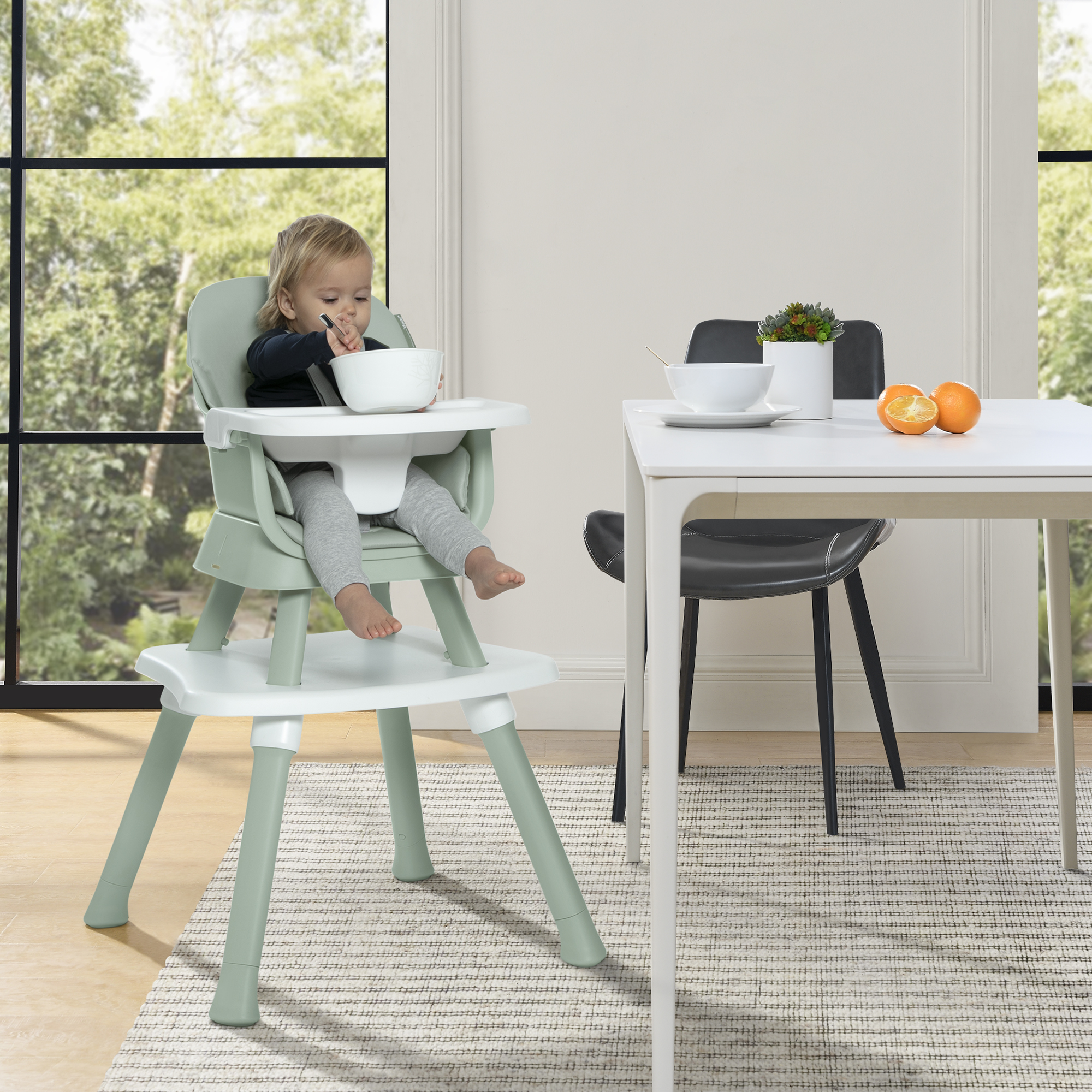 Jeep Milestone 6-in-1 High Chair by Delta Children, Sage Green photo 2