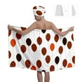 thumbnail image 2 of Colevkie Women's 2 Pcs Adjustable Bath Skirt & Absorbent Hair Drying Cap Set Wrap Towel Shower Cap Quick Drying Bath Wrap Set Printed Halloween Balloons Pattern, 2 of 8