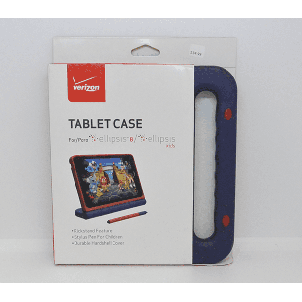 Verizon Tablet Blue/Red Case With Kickstand & Stylus Pen For Ellipsis 8/Kids