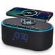 thumbnail image 1 of Odokee Radio Despertador de Carga Inalámbrica: Cargador Inalámbrico Rápido Certificado Qi para iPhone Samsung - Altavoz Bluetooth Estéreo de 10W - Reloj Digital Regulable con Radio FM para Dormitorio, 1 of 5