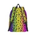 thumbnail image 2 of Honeii Animal Paw Rainbow Print Canvas College Laptop Backpack, Durable Rucksack Travel Notebook Bag School Backpack Book Bag for Men Women-Small, 2 of 7