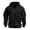 Black, variant on Men's Zip Up Hoodies Thicken Fleece Lined Jackets Hooded Fall Winter Casual Workout Long Sleeve Cargo Sweatshirts Warm Thermal Coats with Multi Pockets