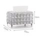 thumbnail image 2 of Caja de pañuelos de cristal con base de acero inoxidable, soporte para pañuelos brillante para el hogar, coche y oficina, 2 of 5