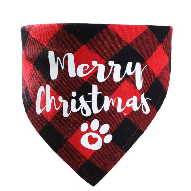 RV Ocho nueva mascota triángulo toalla perro embarazo Saliva toalla embarazo aviso Navidad vacaciones gato y perro accesorios 46*46*66 cm Rojo Verde