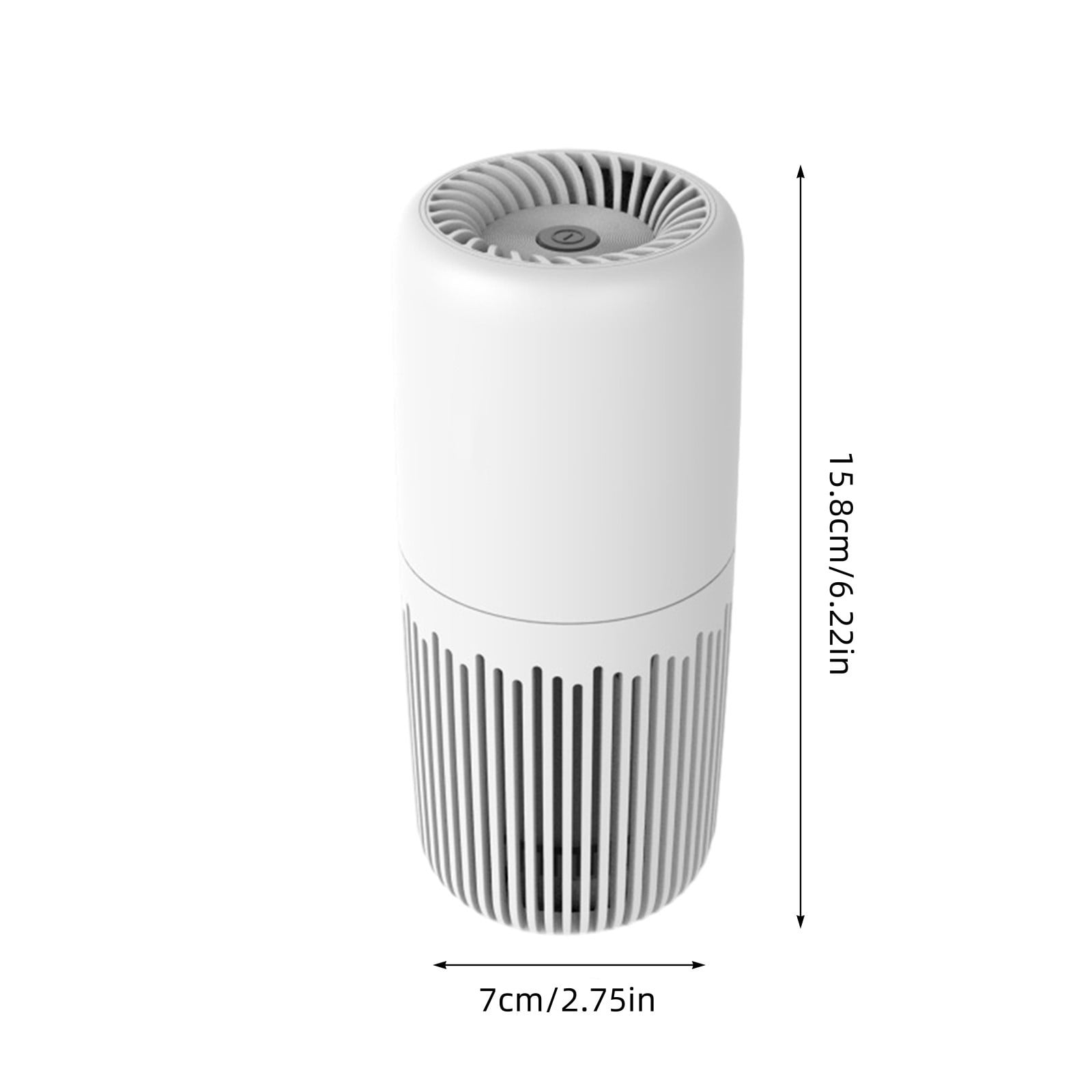 pvdgvd Mini Air Purifier, 3-Stage Filtration System with True HEPA Filter, Low Noise <25dB & USB Charging, Portable for Car Office Bedroom Small Spaces, Removes Smog Dirt Odors