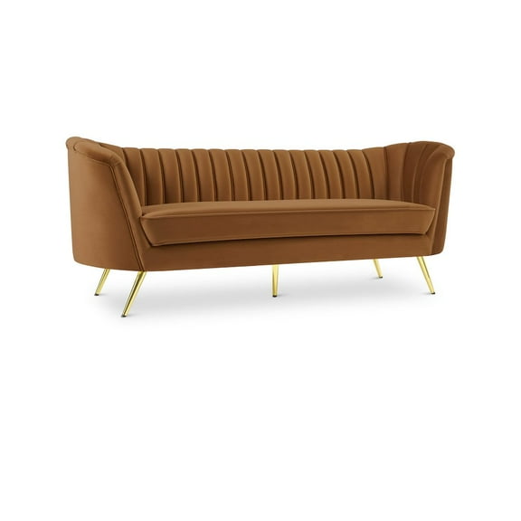 Meridian Furniture Margo Saddle Velvet Sofa