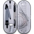 thumbnail image 1 of 8PCS/Set Drawing Compass Ruler Kit Students School Stationery Examination Math Learning Tools Gifts, 1 of 5