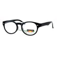 thumbnail image 2 of SA106 Oval Horn Rim Multi 3 Focus Progressive Reading Glasses Black +2.0, 2 of 4