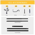 thumbnail image 5 of NICETOWN Black Curtain Rods, Matte Black Curtain Rod for Windows 48 to 84 inch, 1-inch Diameter Single Adjustable Drapery Rods with Decorative Leaf Finials, 5 of 8