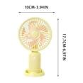 thumbnail image 2 of PoyoKee Portable Fan, 3 Speeds Usb Rechargeable Mini Handheld Fan, Small Desk Fan for Travel Essentials Classroom Camping, 7 in - Yellow, 2 of 6