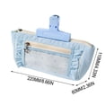 thumbnail image 2 of Hyknon Cute Butterflies Pencil Cases, Large Capacity Pencil Case Pouch with Multi Compartments, Portable Stationery Bag with Star Zippers, Multi-Functional Pen Bag for Office Travel Daily, Blue, 2 of 6
