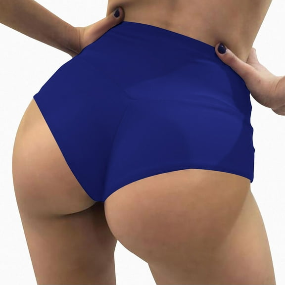 Hienoo Women's Sexy Athletic Yoga Shorts High Rise Fitness Workout Shorts, Sizes S-3XL