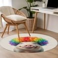 thumbnail image 4 of Round Rugs 3Ft, Funny Pig Round Area Rug Washable Indoor Throw Carpet, Rainbow Abstract Animals Small Non Slip Circle Rug for Bedroom Living Room Home Decor Aesthetic, 4 of 8
