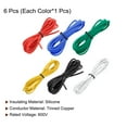 thumbnail image 3 of Uxcell Wire Silicone Wire Electrical Wire Stranded Wire Tinned Copper Wire High Temp Hookup Wire Multicolor 20AWG 4.92ft, 3 of 7