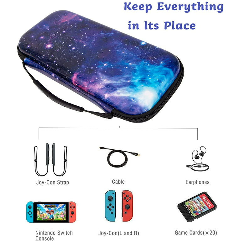 Basics Hard Shell Travel and Storage Case For Nintendo Switch & OLED  Switch, Black, 12 x 4.8 x 9 Inches : Clothing, Shoes & Jewelry 