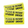 thumbnail image 1 of 3PCS Student Driver Magnetic Car Stickers, Please Be Patient Student Driver, Magnet Reflective Yellow Large Bold Text Car Signs, Bumper Safety Sign Stickers for New Drivers,Black, 1 of 7