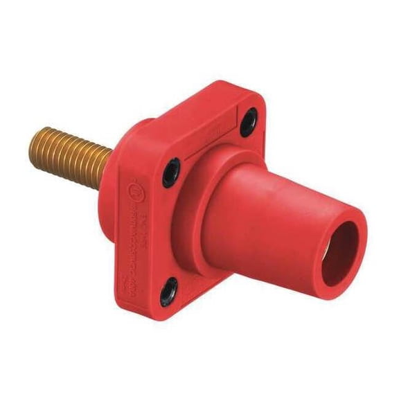 Hubbell Wiring Device-Kellems Receptacle, Female, Red, Taper Nose, Stud HBLFRSCR