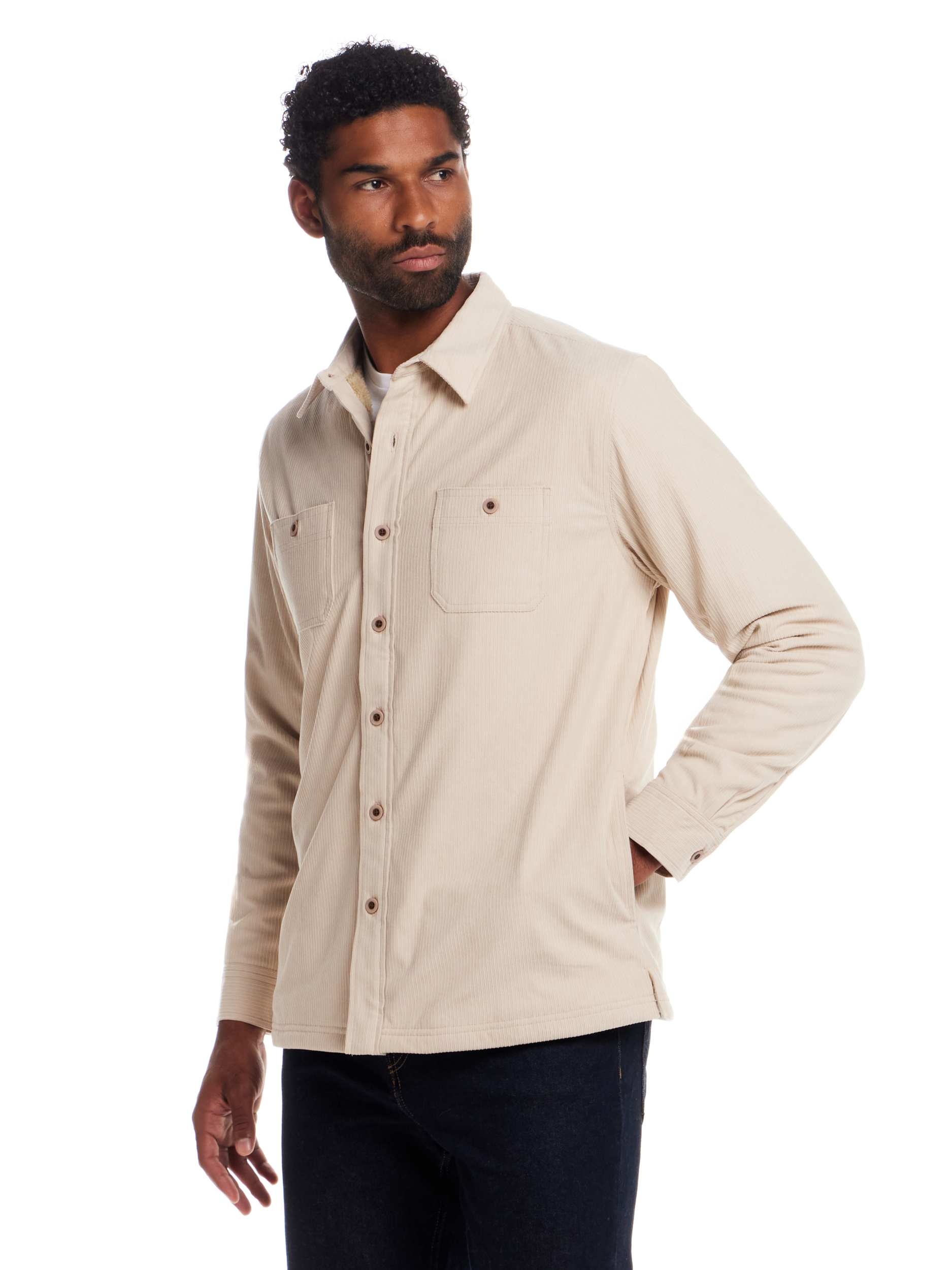 Frontier Threads Men's Sherpa-Lined Corduroy Shirt Jacket