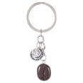 thumbnail image 1 of Creative Coffee Cup Keychain Coffee Bean Key Ring Coffee Lover Keychain Purse Handbag Charms Party Favor Bag Fillers, 1 of 8