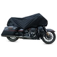 thumbnail image 1 of Unique Bargains 210T Motorcycle Half Cover Outdoor Waterproof Rain Dust UV Protection Black L, 1 of 7